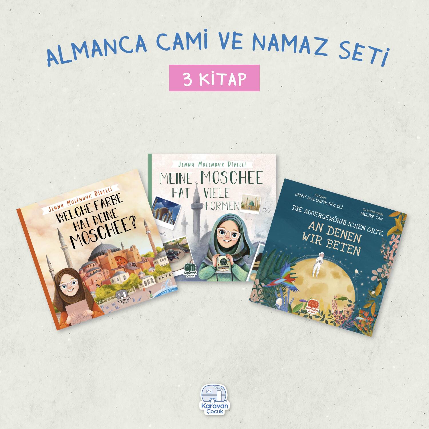 Almanca Camilerimiz ve Namaz Seti, (3 Kitap) Jenny Molendyk Divleli - 1