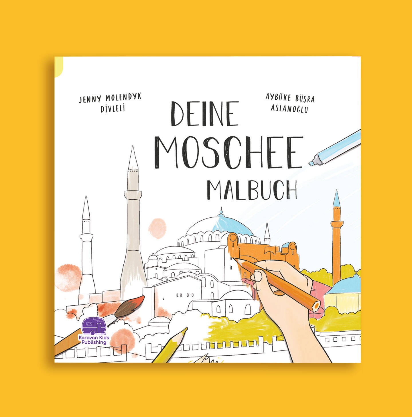 Almanca Senin Camin Boyama Kitabı, Deıne Moschee Malbuch, Jenny Molendyk Divleli - 1