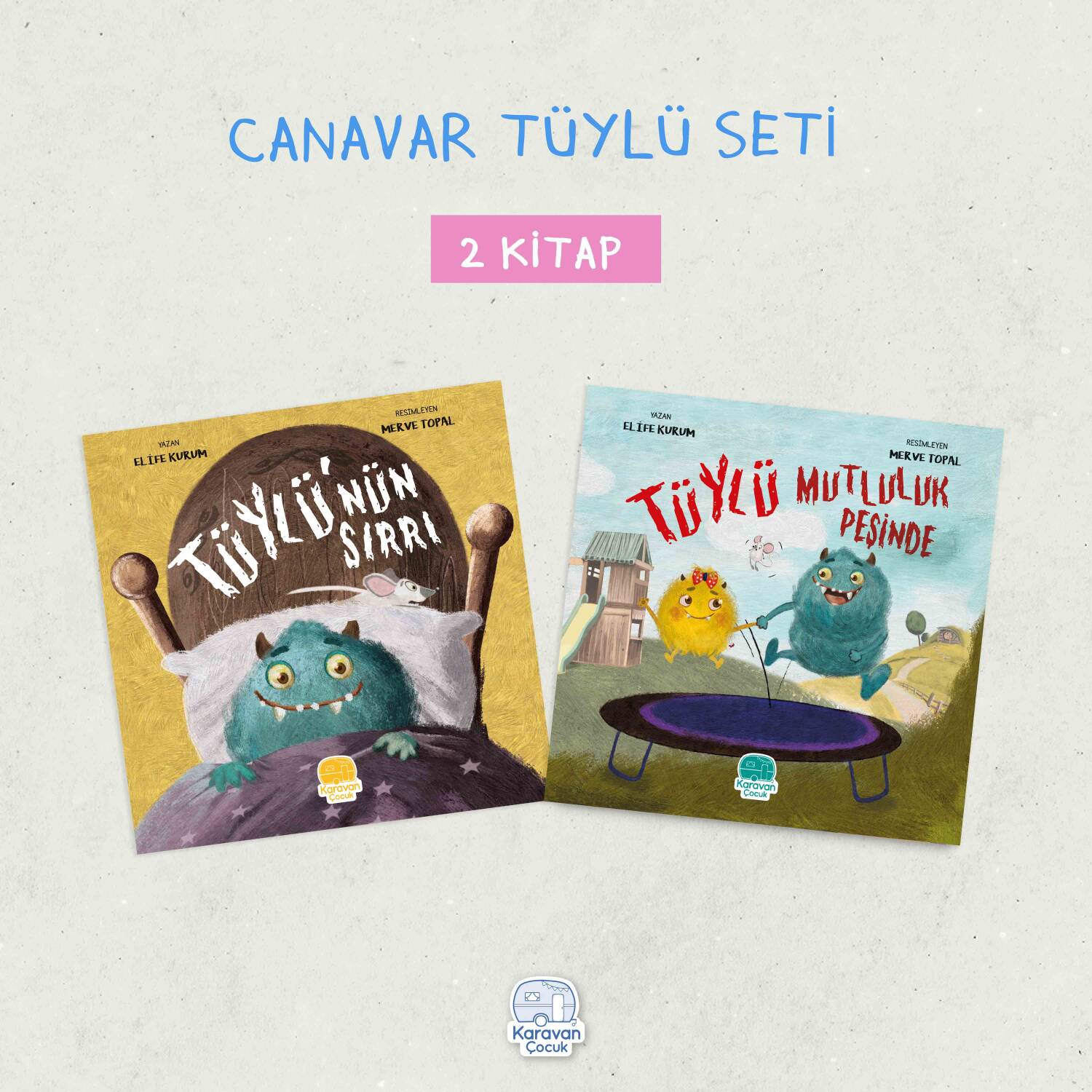 Canavar Tüylü Seti, Elife Kurum, (2 Kitap) - 1