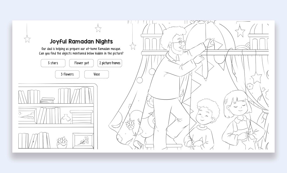 İngilizce Etkinlikli Boyama Kitabı Ramazan Geceleri, Ramadan Nights Activity And Colouring Book, Jenny Molendyk Divleli - 4