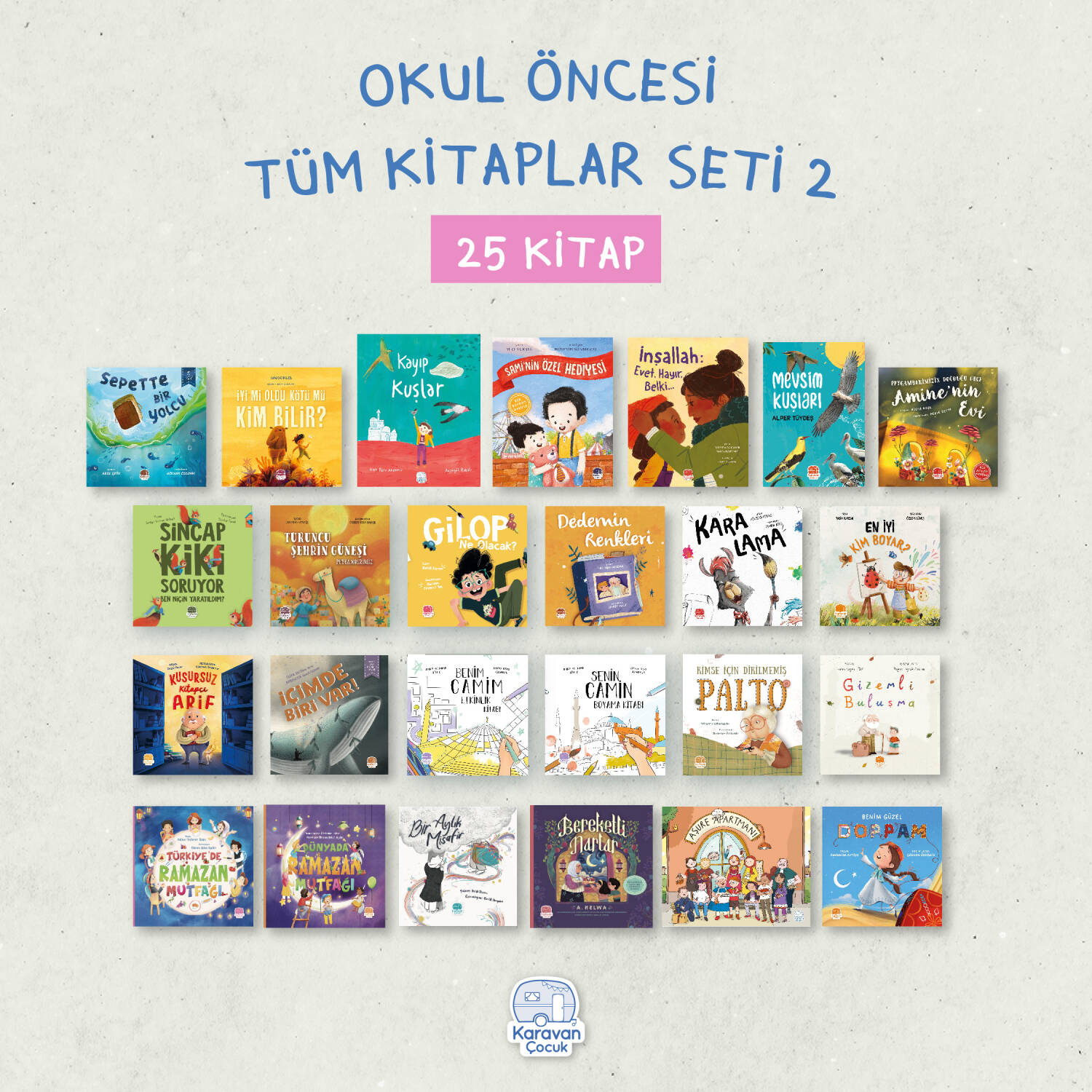 Okul Öncesi Karavan Çocuk Tüm Kitaplar Seti 2 (25 Kitap) - 1